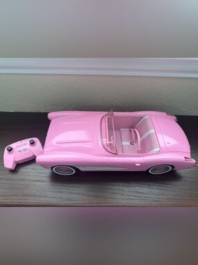 Mattel Pink Barbie Convertible Remote Control Car
